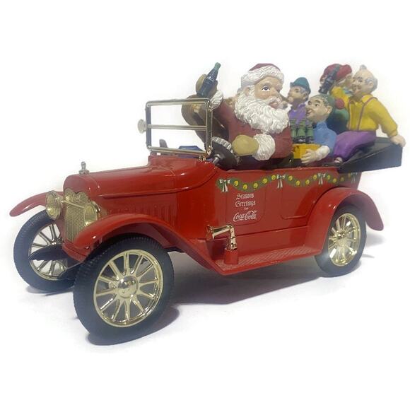 Coca Cola Holiday Touring Car With Santa and Elves Christmas Decor 1998 - Picture 9 of 12